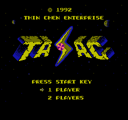 Tasac (Homebrew) — Title screen